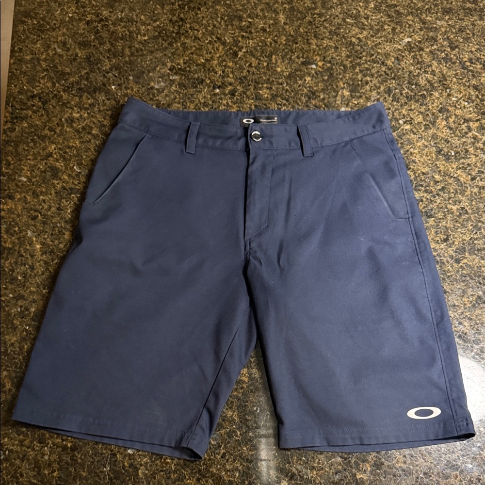 Oakley Men's Dark Blue Flat Front Shorts